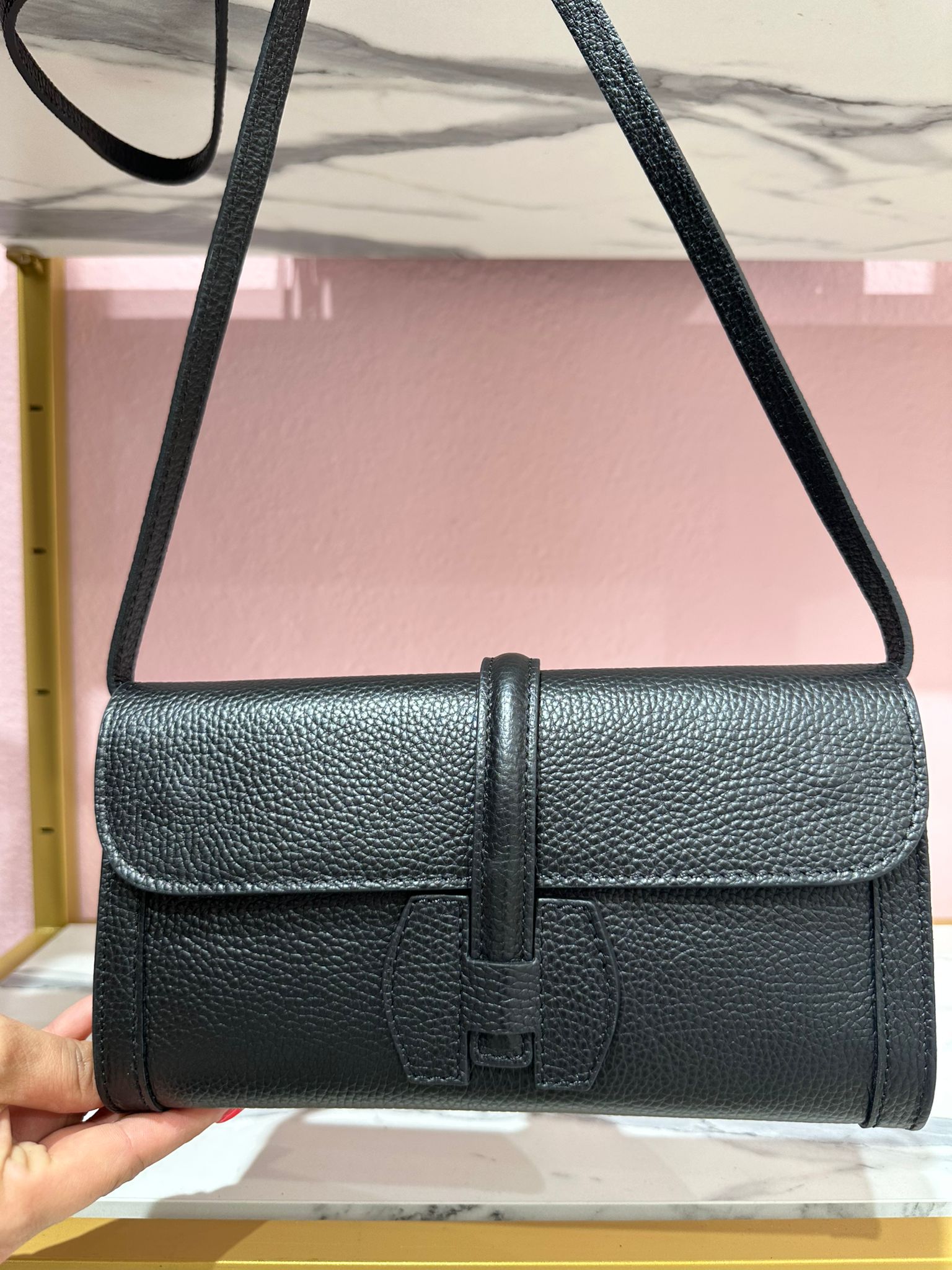 Borsa Tracolla in Pelle Martellata