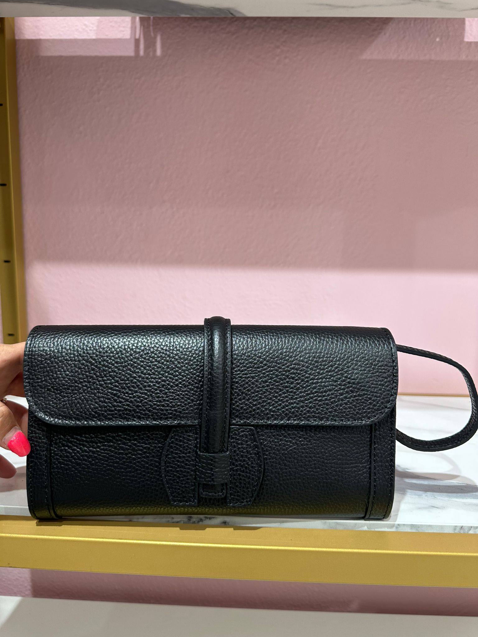 Borsa Tracolla in Pelle Martellata