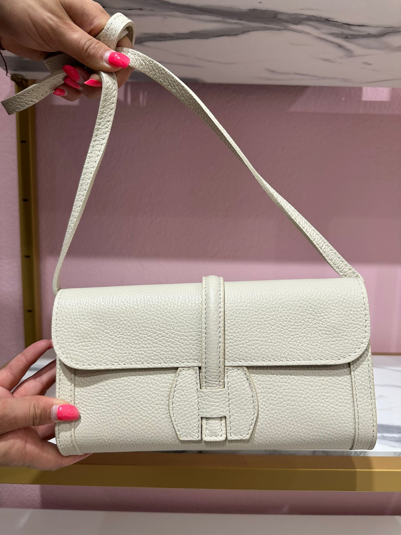 Borsa Tracolla in Pelle Martellata