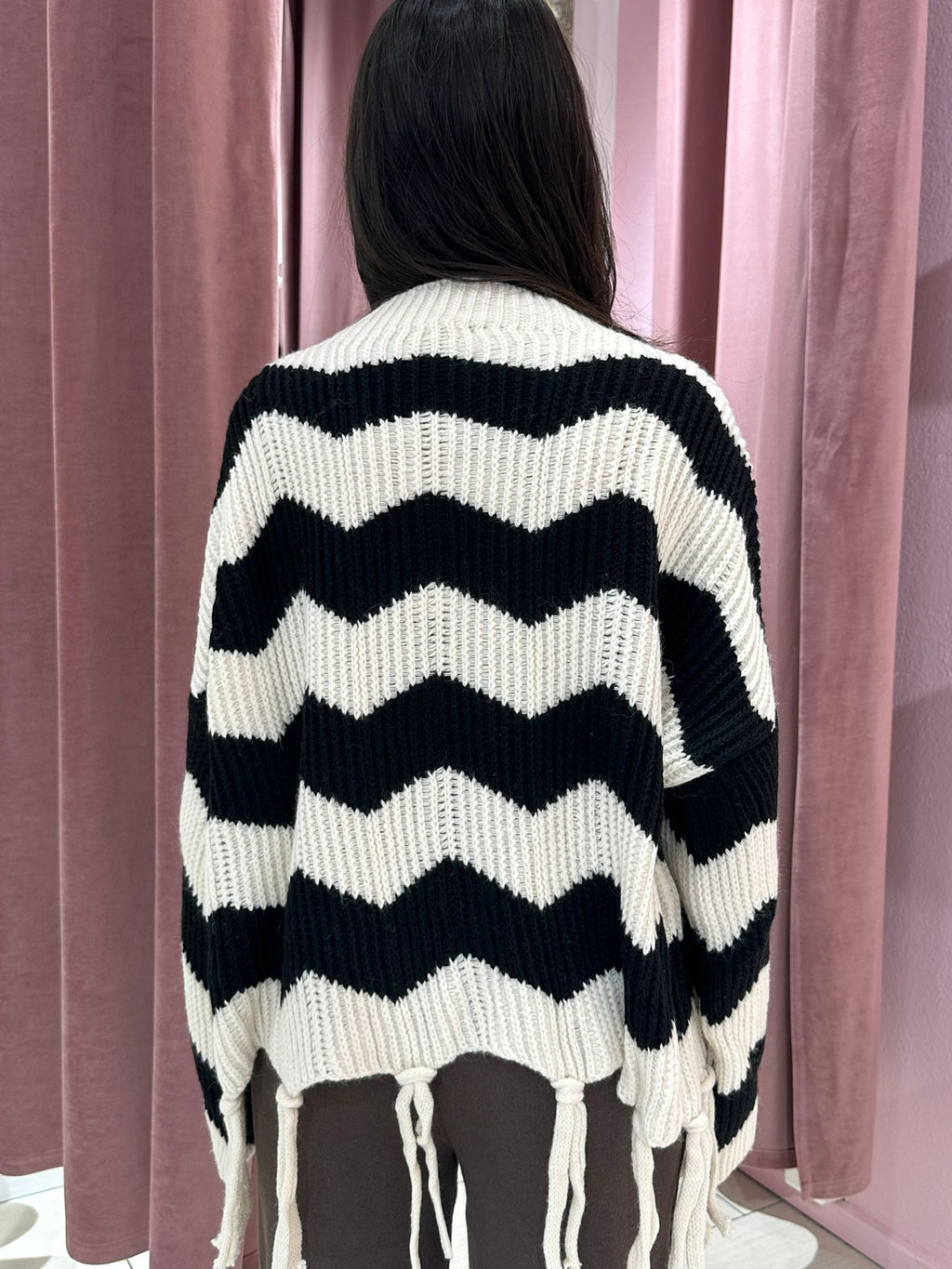 Maglione a Righe Oversize