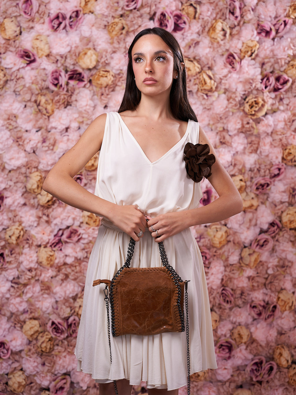 Borsa  Star Marrone con Catena