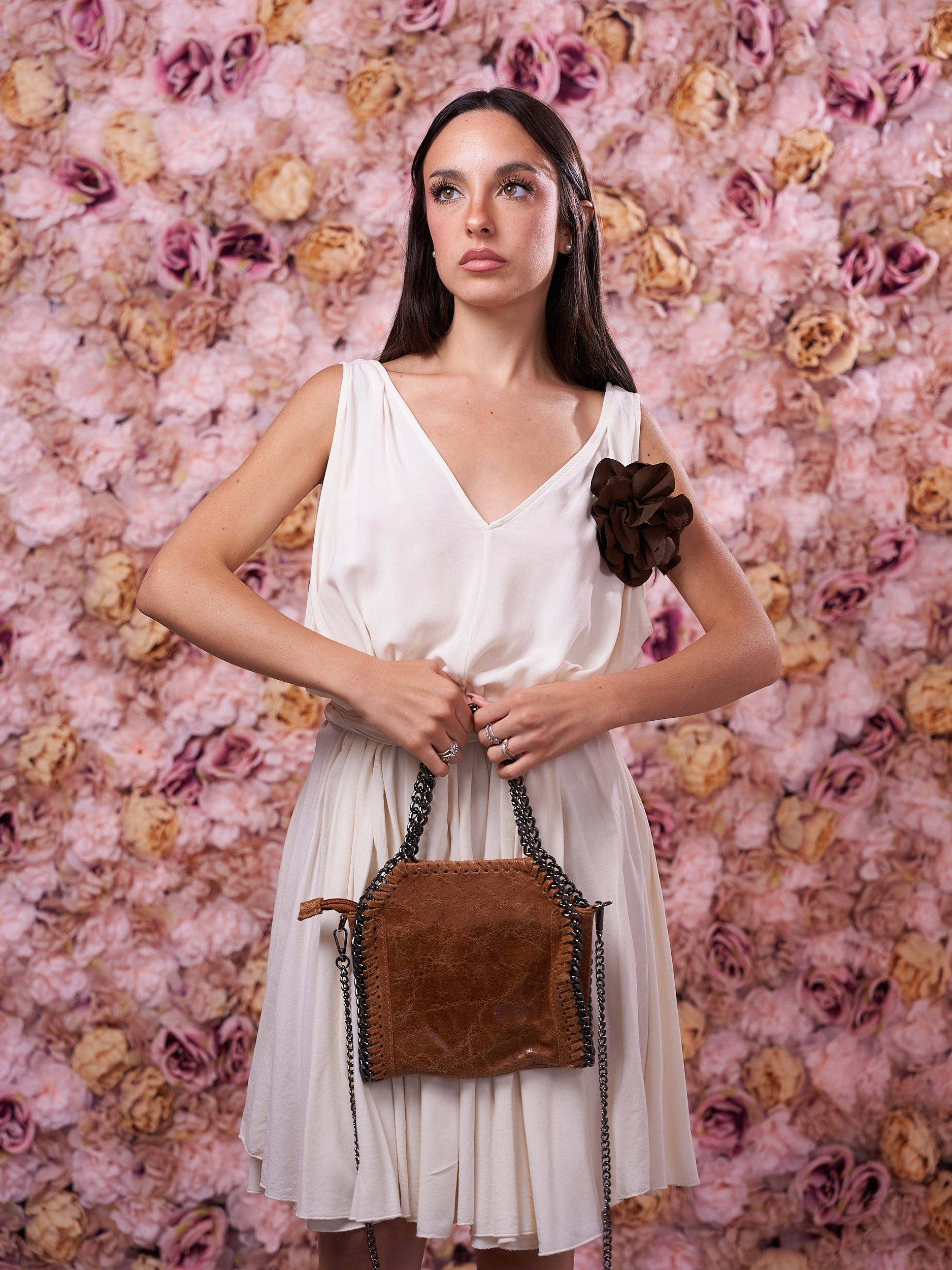 Borsa  Star Marrone con Catena