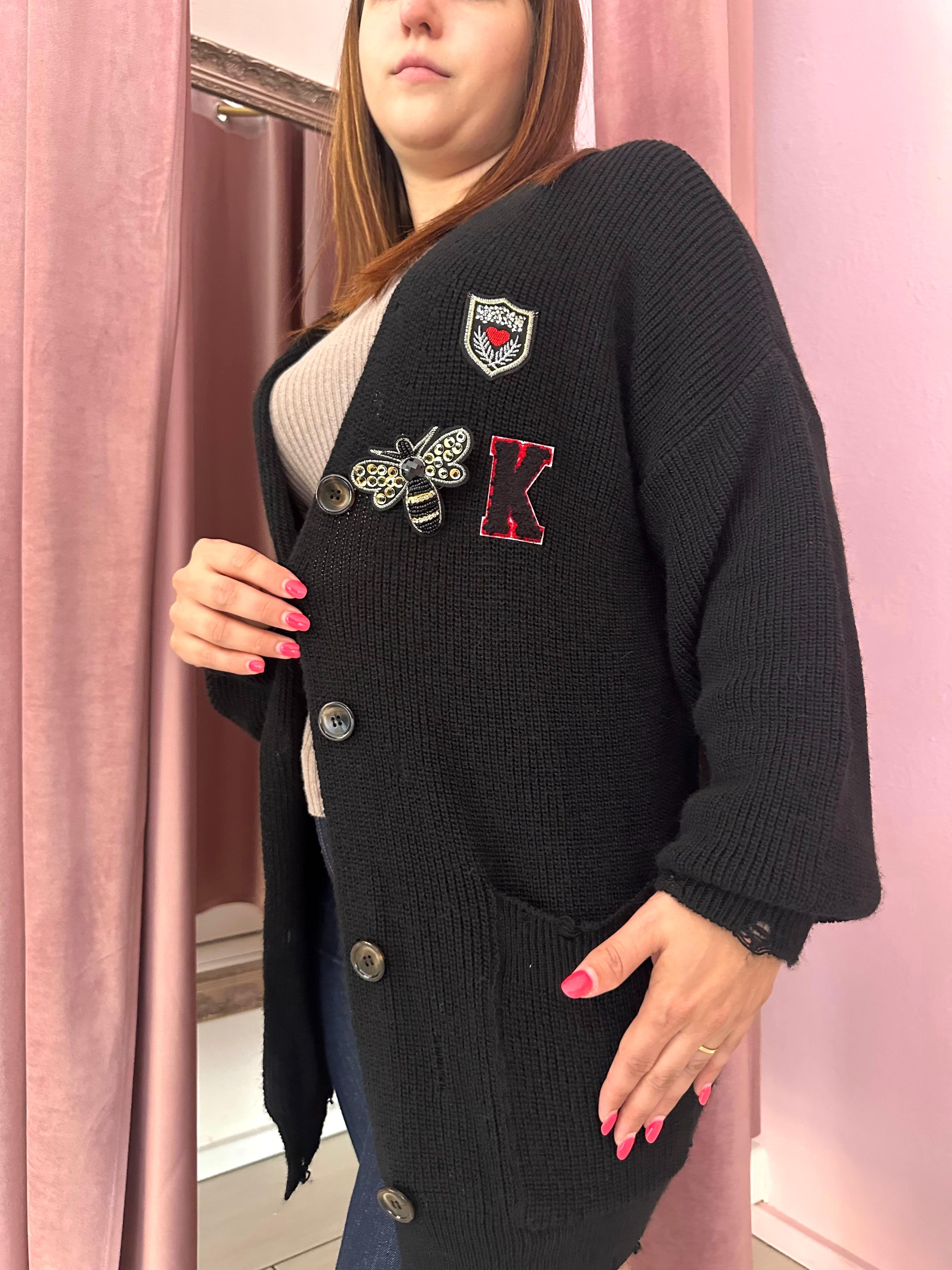 Cardigan con Applicazioni