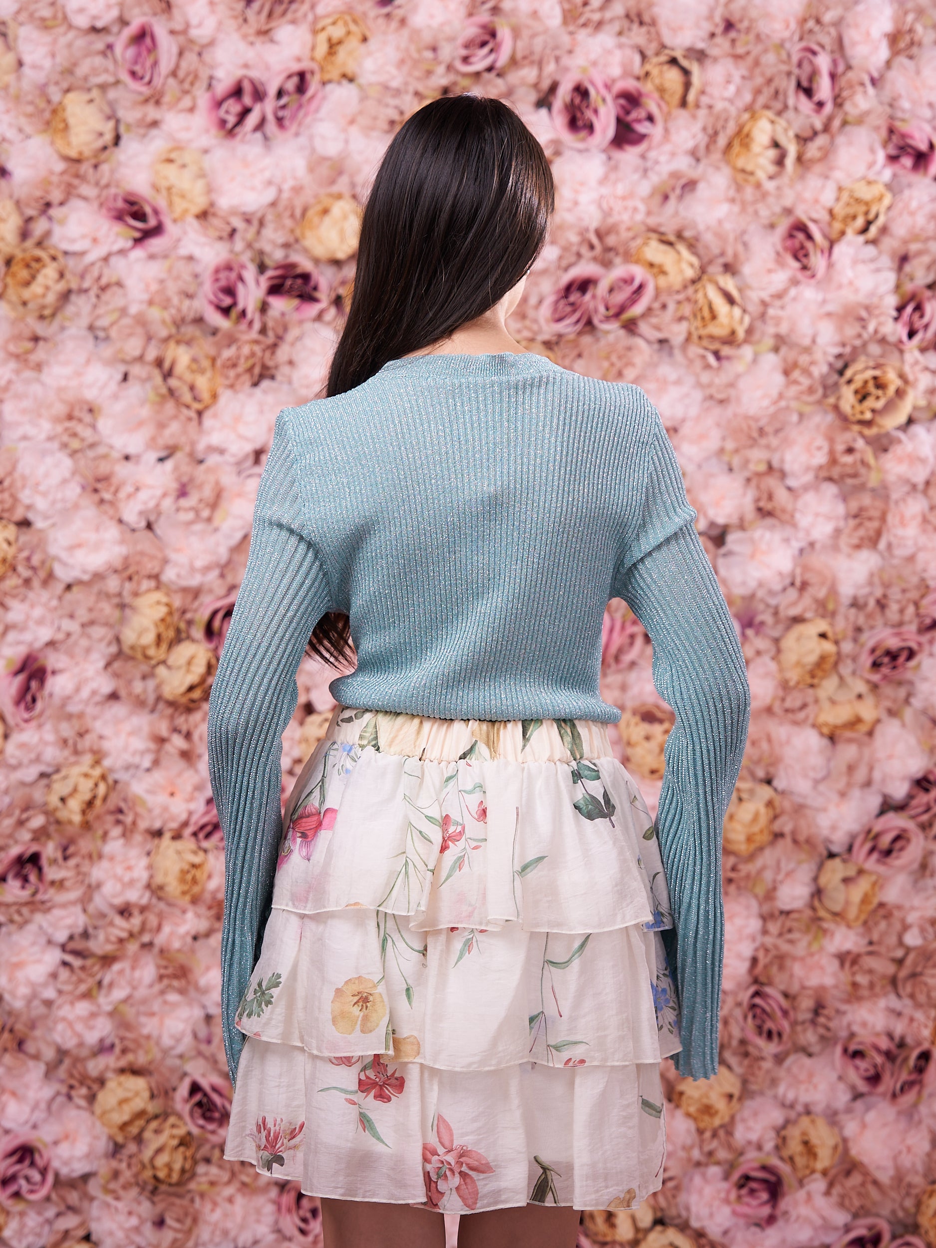 Gonna Bianca Fantasia Fiori